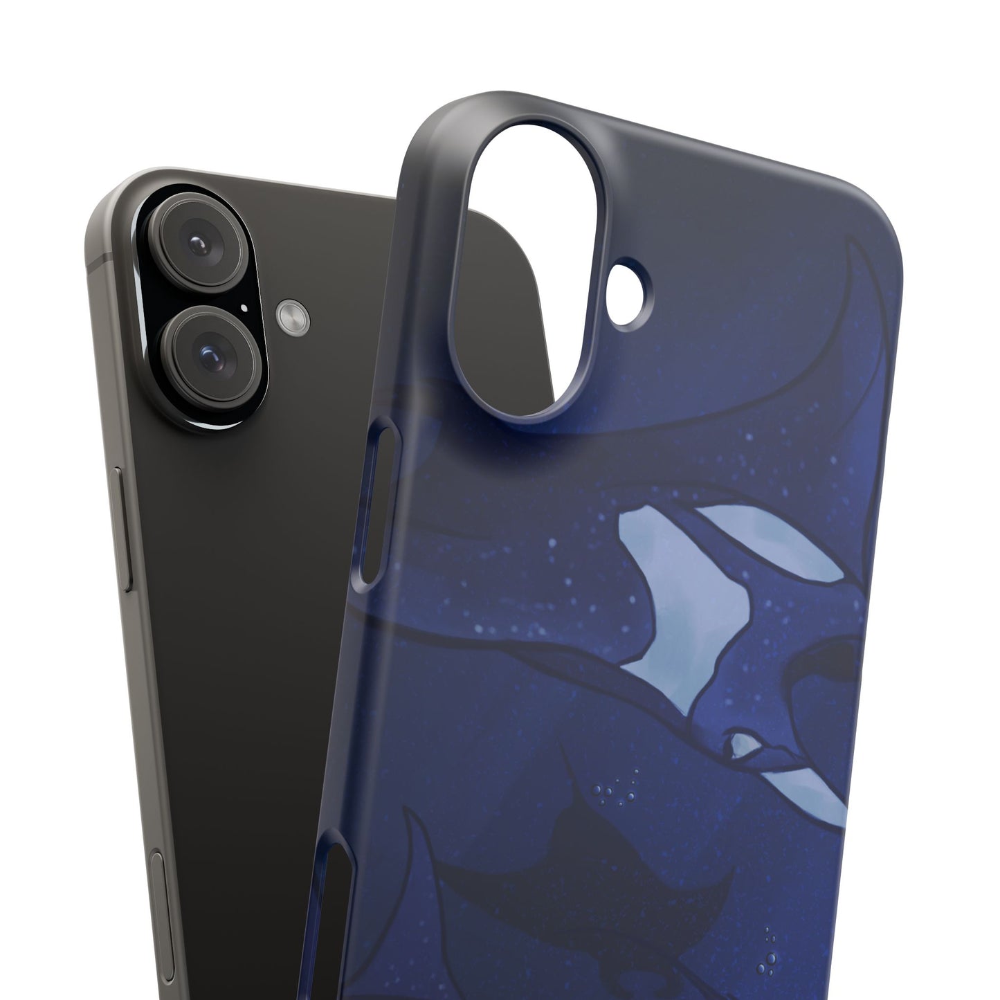 Ocean-Inspired Snap Case | Vibrant Manta Ray design