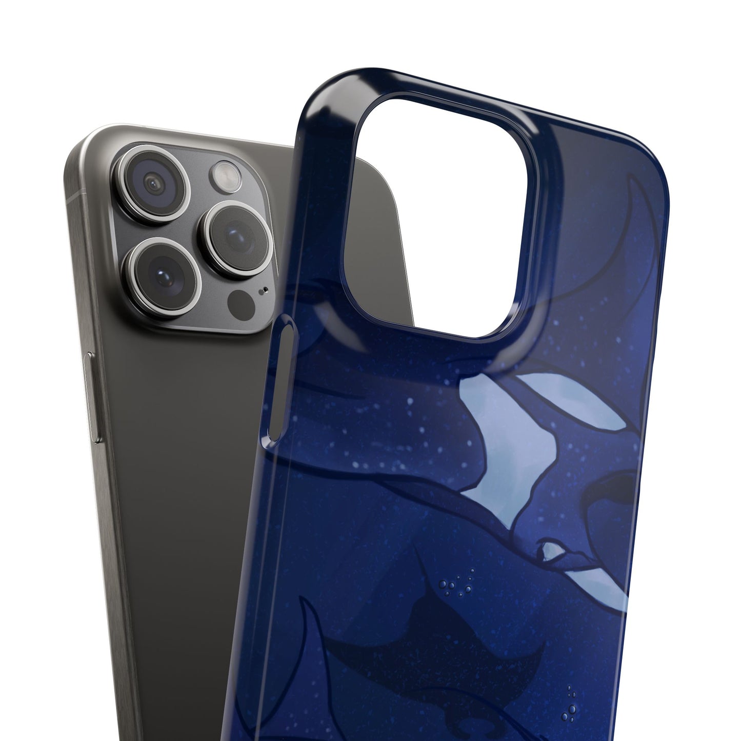 Ocean-Inspired Snap Case | Vibrant Manta Ray design
