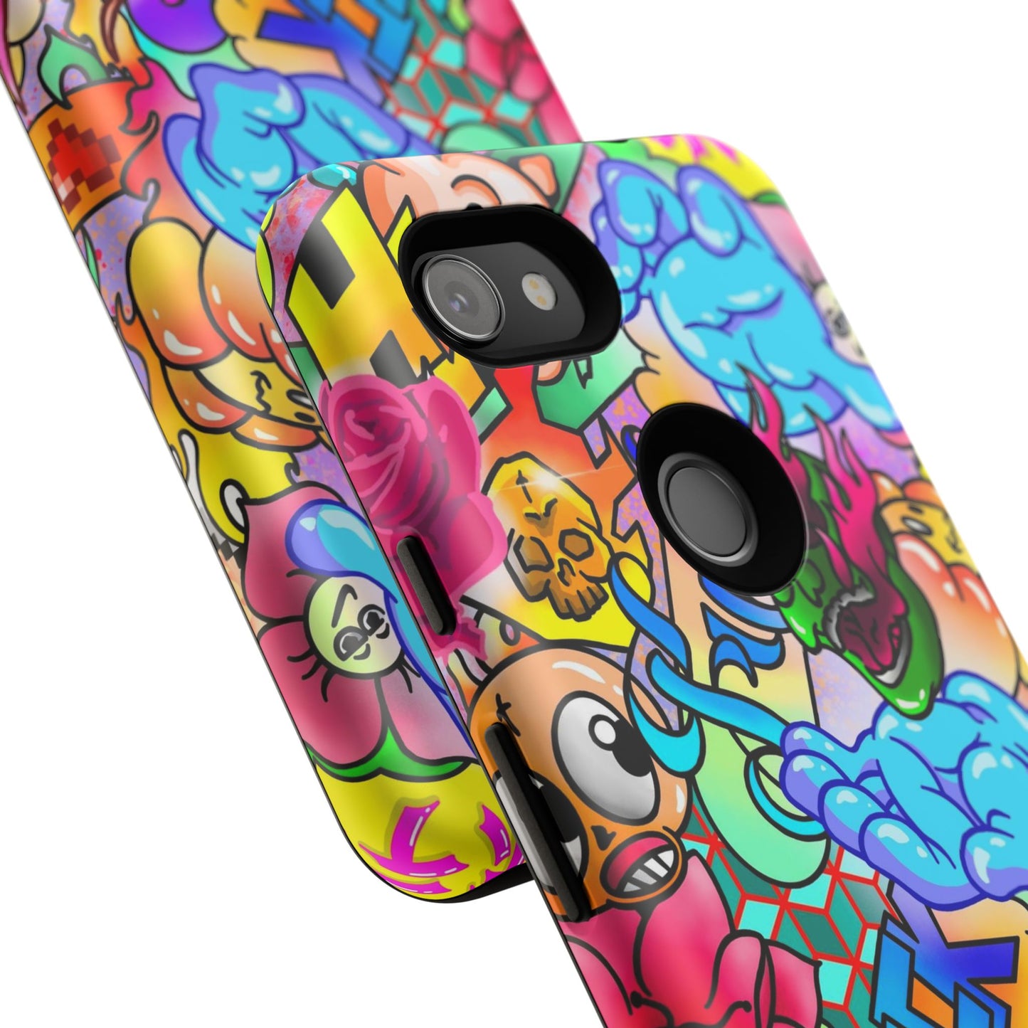 Vibrant Tough Phone Case - Funky Art Design for Gamers & Art Lovers