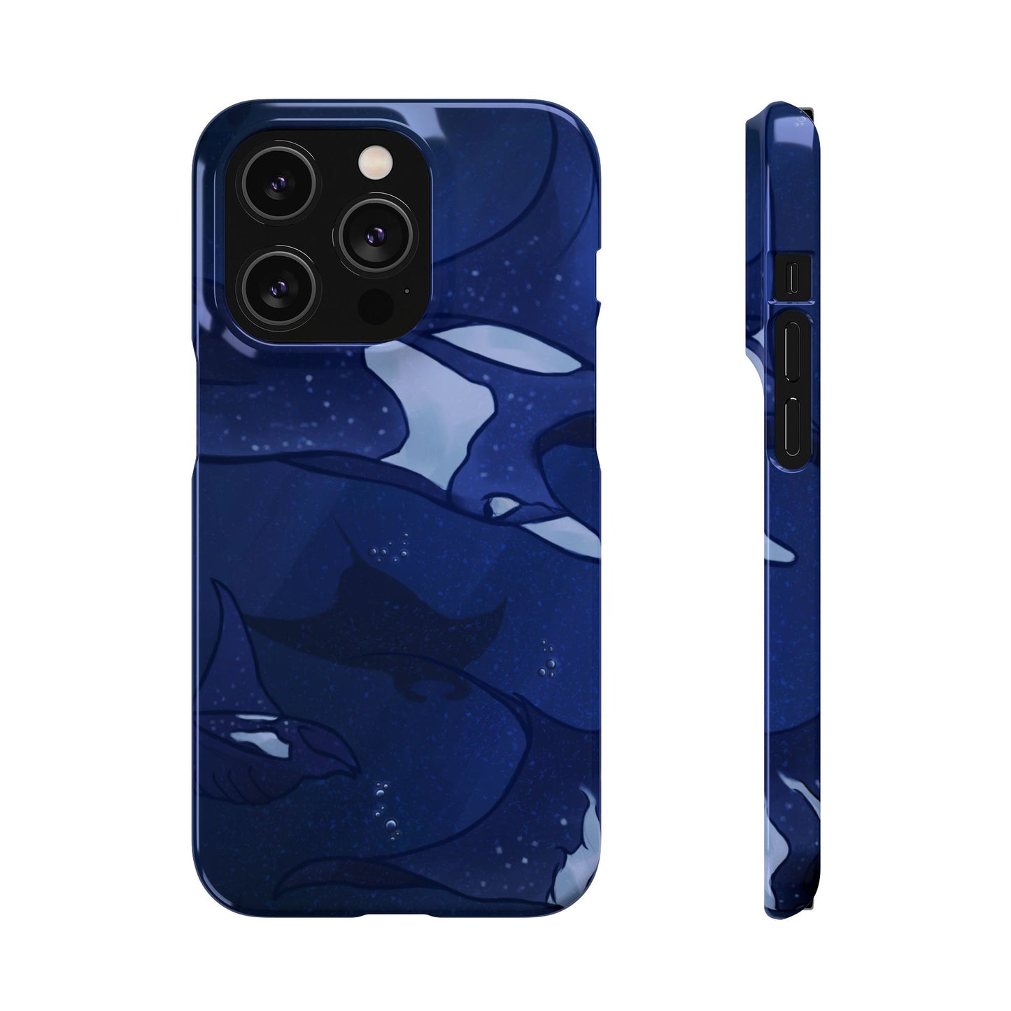 Ocean-Inspired Snap Case | Vibrant Manta Ray design