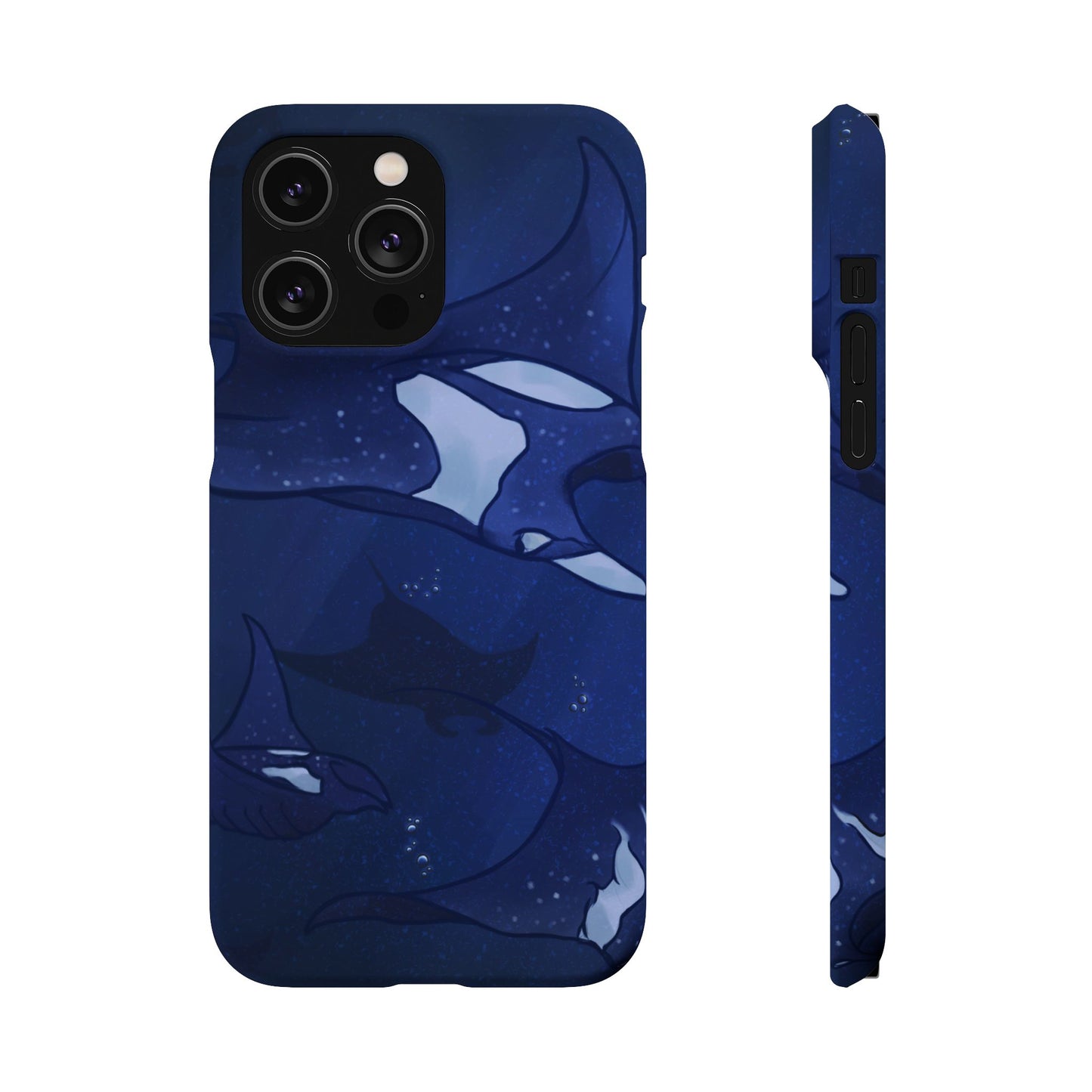 Ocean-Inspired Snap Case | Vibrant Manta Ray design