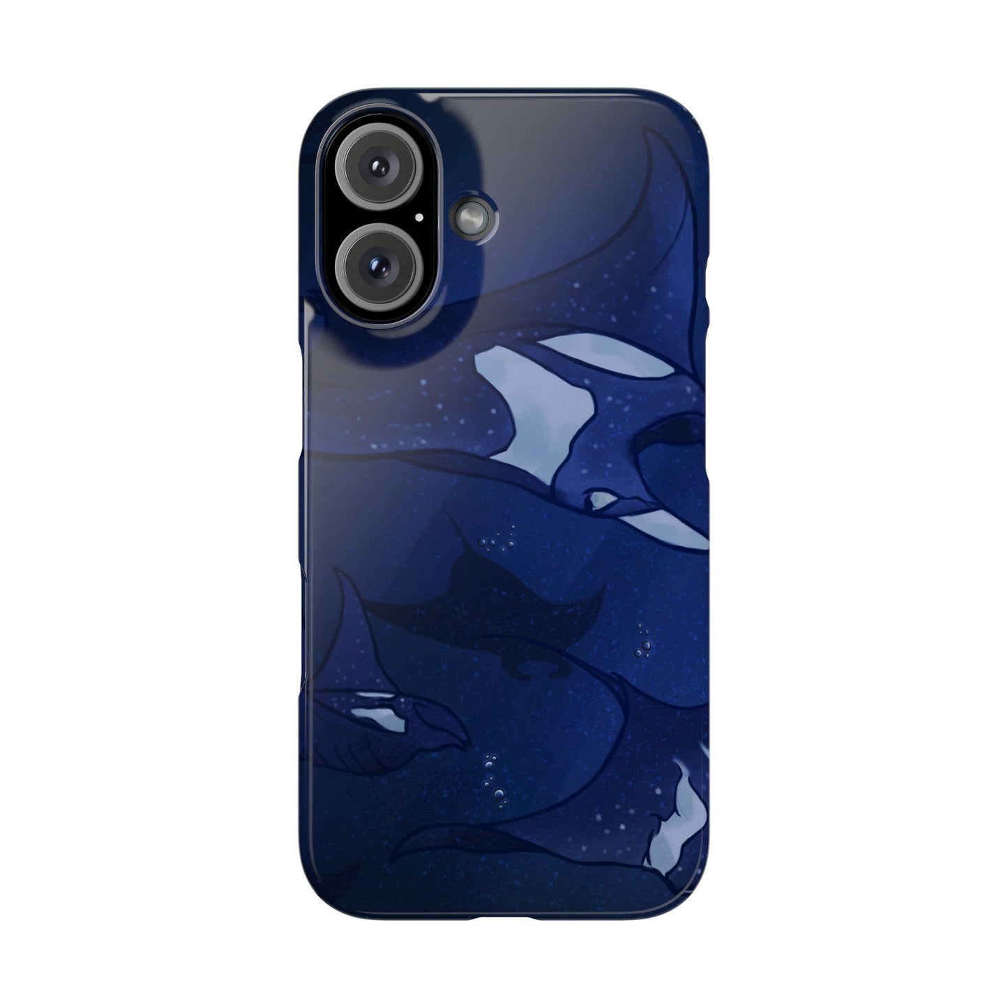 Ocean-Inspired Snap Case | Vibrant Manta Ray design