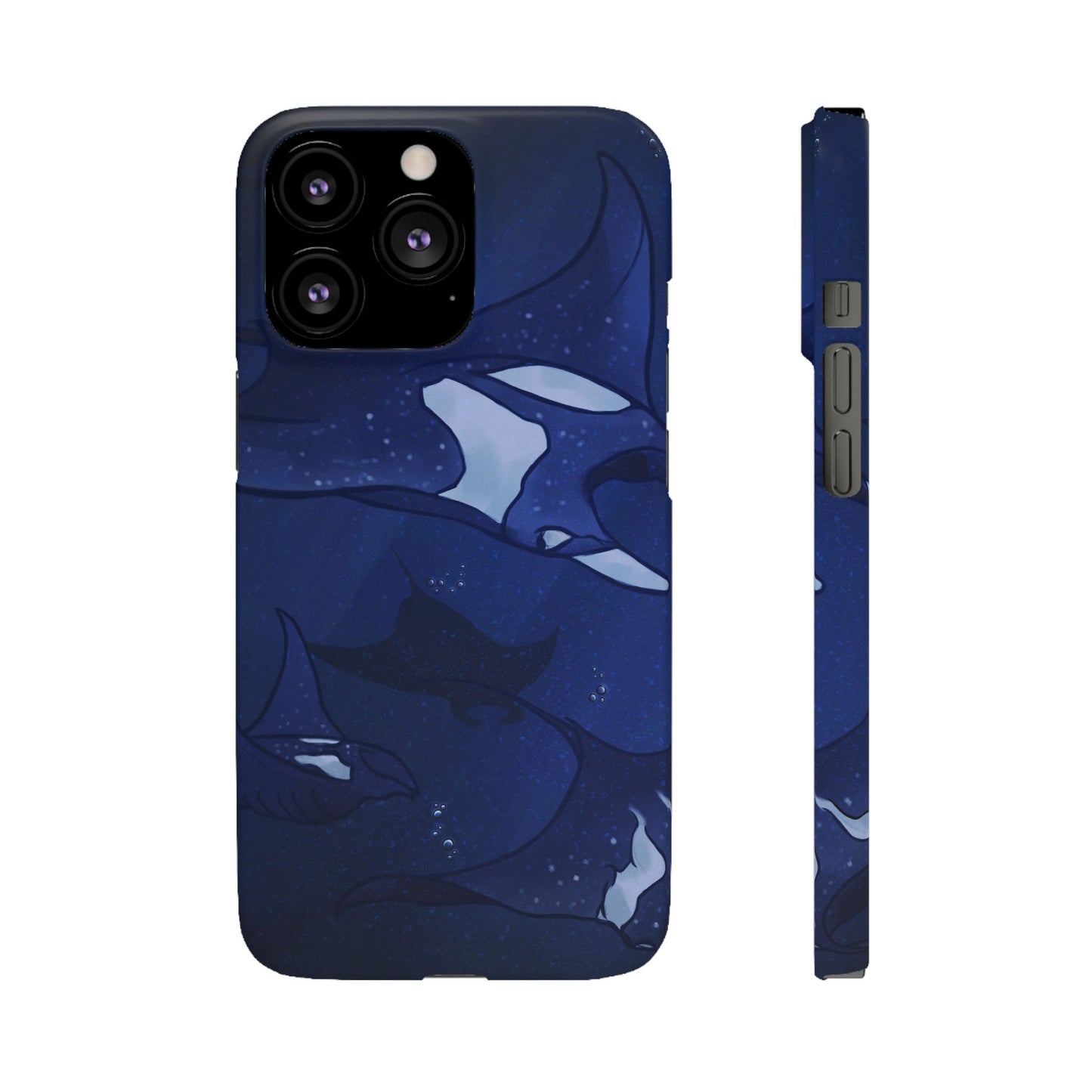 Ocean-Inspired Snap Case | Vibrant Manta Ray design