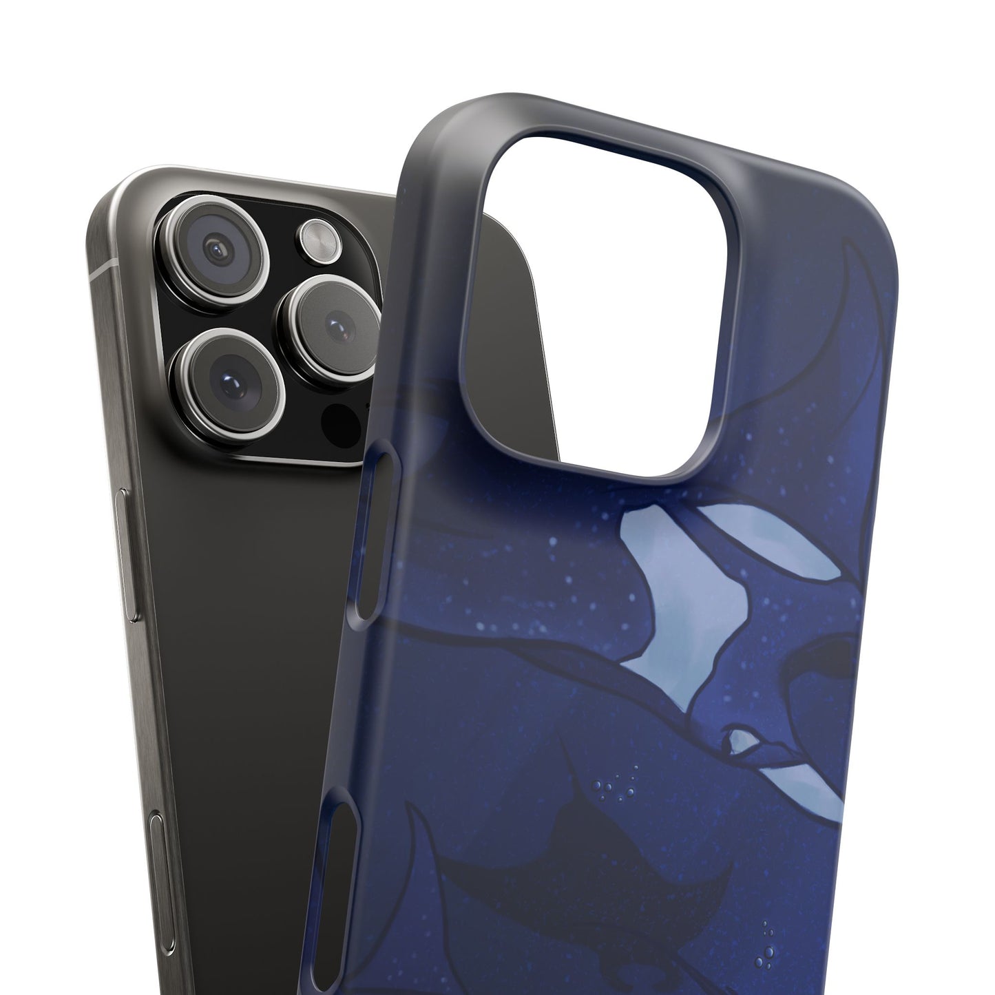 Ocean-Inspired Snap Case | Vibrant Manta Ray design